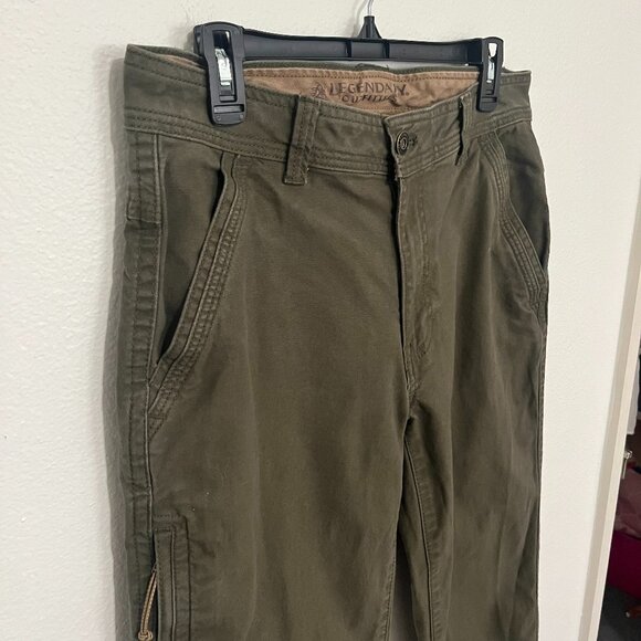 Legendary Outfitters | Olive Green Cargo Relaxed Fit Utility Work Pants, 32x34 - Picture 1 of 10